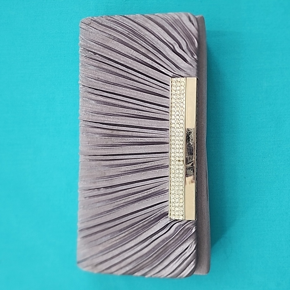 Silver Rhinestone Clutch
